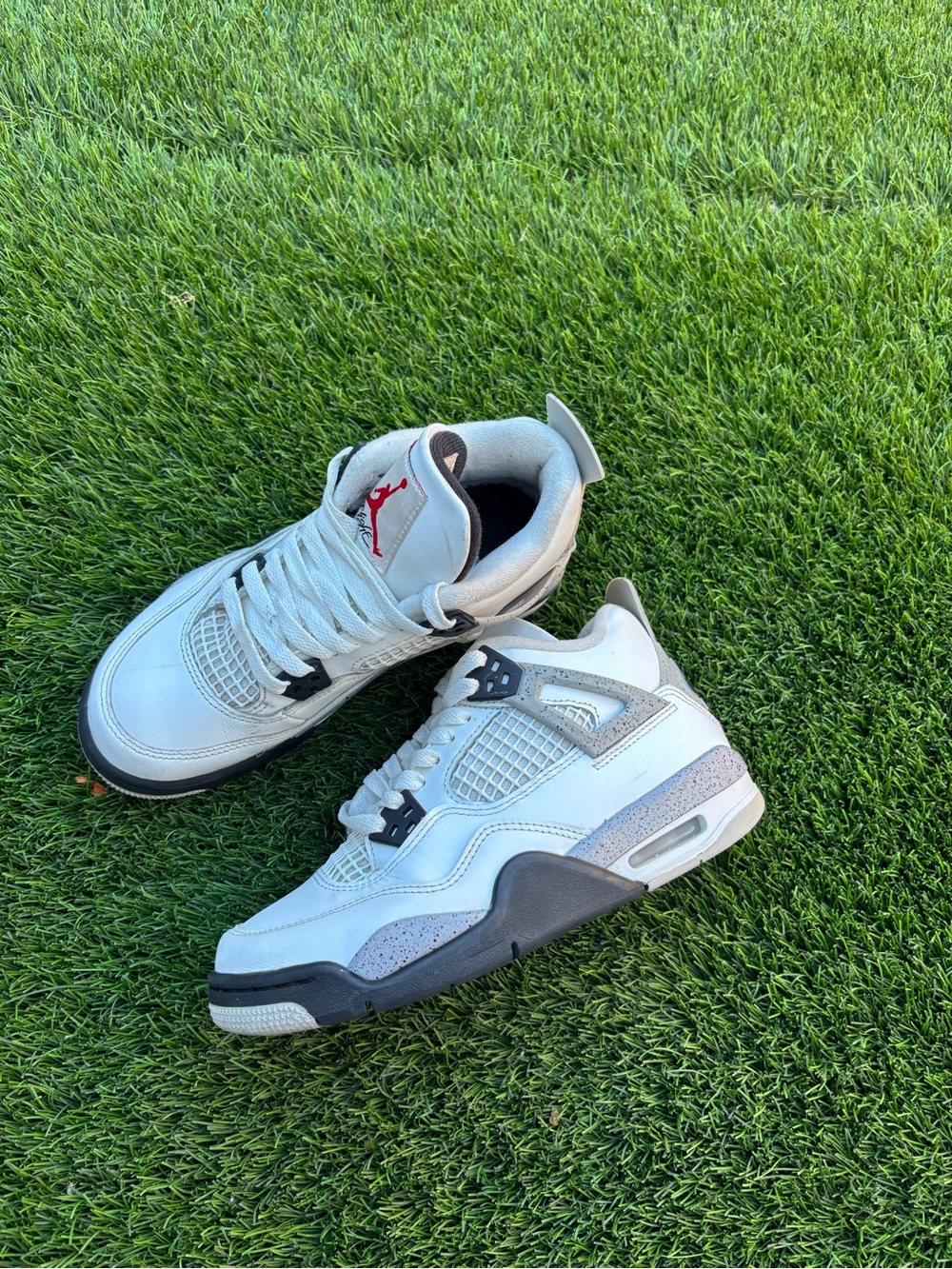 Jordan Kids White, Gray & Red Retro Basketball Sneakers